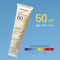 Freshly Cosmetics D+ Natural Suncare Mineral Fluid Sunscreen SPF50 50ml