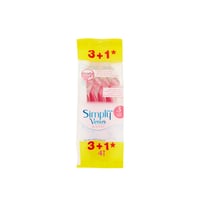 Gillette Simply Venus 3 Basic Disposable Razors x4