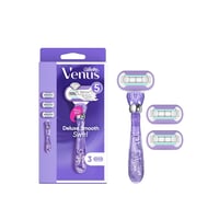 Gillette Venus Deluxe Smooth Swirl Razor + 3 Refill Blades