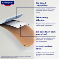 Hansaplast Green & Protect Plasters 1mx6cm x10 (10x1.1ydx2.4in)
