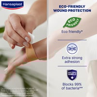 Hansaplast Green & Protect Plasters 1mx6cm x10 (10x1.1ydx2.4in)