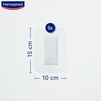 Hansaplast Med+ Aqua Protect 3XL Sterile Waterproof Wound Plasters x5