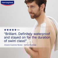 Hansaplast Med+ Aqua Protect 3XL Sterile Waterproof Wound Plasters x5