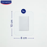 Hansaplast Med+ Aqua Protect XXL Sterile Waterproof Wound Plasters x5