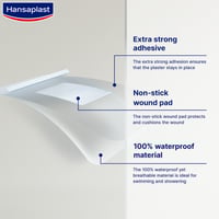 Hansaplast Med+ Aqua Protect XXL Sterile Waterproof Wound Plasters x5