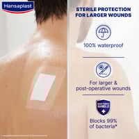 Hansaplast Med+ Aqua Protect XXL Sterile Waterproof Wound Plasters x5