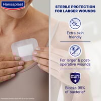 Hansaplast Med+ Sensitive XL Sterile Plasters x5