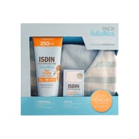 ISDIN Fotoprotector Pediatrics Gel Cream Wet Skin SPF50 250ml + Fusion Water Magic Pediatrics SPF50 50ml + Poncho