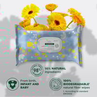 Klorane Baby Gentle Cleansing Wipes x70