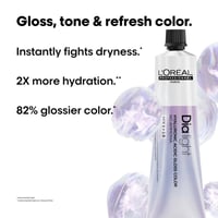 L'Oréal Professionnel Dia Light Hyaluronic Acidic Gloss Color Demi-Permanent Hair Dye 8.21 Light Iridescent Ash Blonde 60ml