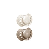 LOVI Harmony Girl Silicone Dynamic Soother 3-6m Beige x2