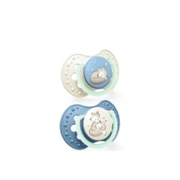 LOVI Night & Day Silicone Dynamic Soother 6-18m Boy x2