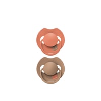 LOVI Prime Silicone Dynamic Soother 6-18m Granola/Orange x2