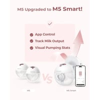 Momcozy M5 Wearable Double Breast Pump Quill Grey