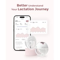 Momcozy M5 Wearable Double Breast Pump Quill Grey