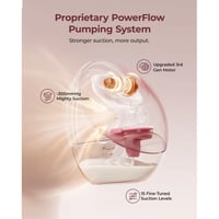 Momcozy M9 Mobile Flow™ Hands-Free Single Breast Pump Cozy Red