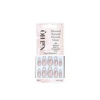 Nail HQ Almond Natural French Glaze Nails x24