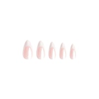 Nail HQ Almond Pink French Glaze Nails x24