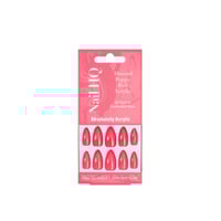 Nail HQ Almond Poppy Red Acrylic Nails x24