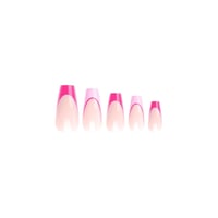 Nail HQ Coffin Pink Contrast French Nails x24