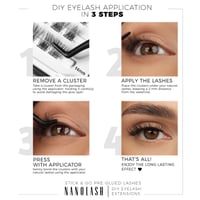 Nanolash DIY Eyelash Extensions Stick & Go Pre-Glued Lashes Classy