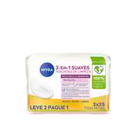 Nivea Biodegradable Gentle Cleansing Wipes Dry/Sensitive Skin 2x25