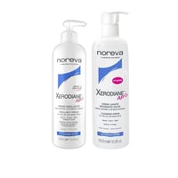 Noreva Xerodiane AP+ Emollient Cream 400ml + Shower Cream 500ml (13.53+16.91fl.oz.)