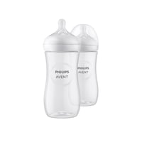 Philips Avent Natural Response Baby Plastic Bottle 3m+ 330ml x2