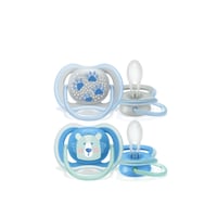 Philips Avent Ultra Air Animals Pacifier 6-18m Blue x2