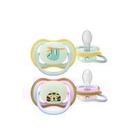 Philips Avent Ultra Air Night-Time Pacifier 0-6m Green/Blue x2