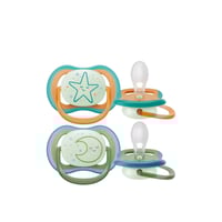 Philips Avent Ultra Air Night-time Pacifier 18m+ Star/Moon x2