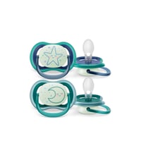 Philips Avent Ultra Air Night-Time Pacifier 6-18m Star/Moon x2