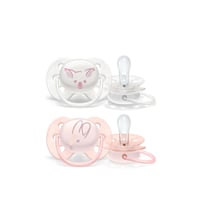 Philips Avent Ultra Soft Pacifier 0-6m Pink x2