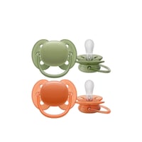 Philips Avent Ultra Soft Pacifier 18m+ Green/Orange x2