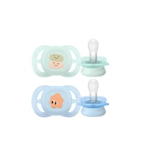 Philips Avent Ultra Start Pacifier 0-2m Green/Blue with Design x2