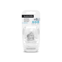 Suavinex Anatomical Dense Flow T-2 Silicone Nipple +6m x2