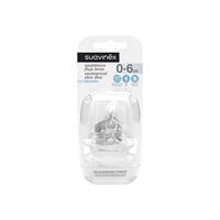 Suavinex Anatomical Slow Flow S-1 Silicone Nipple 0-6m x2