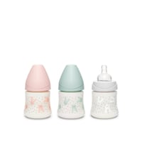 Suavinex Premium Glass Bottle 3 Position Silicone Nipple +0m 120ml x1 (4.06fl oz)