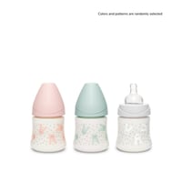 Suavinex Premium Glass Bottle 3 Position Silicone Nipple +0m 120ml x1 (4.06fl oz)