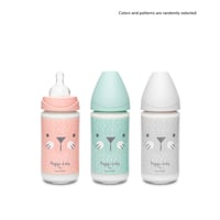 Suavinex Premium Glass Bottle 3 Position Silicone Nipple +0m 240ml x1