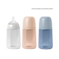 Suavinex Selection SX Pro Anti-Colic Silicone Bottle Medium Flow +3m Soft Colors 240ml (8.11 fl oz)