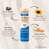 Suntribe Zinc Lip Balm SPF50 5g (0.18oz)