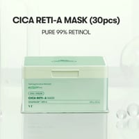 VT Cosmetics CICA Reti-A Mask Moisturizing and Exfoliating Face Mask Set in a Sheet x30 (12.34oz)