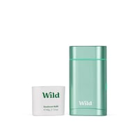 Wild Aqua Case and Fresh Cotton & Sea Salt Refillable Natural Deodorant 40g (1.41oz)
