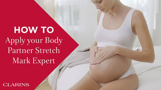 HOW TO apply Clarins Body Partner Stretch Mark Expert