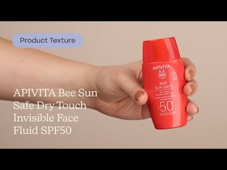 APIVITA Bee Sun Safe Dry Touch Invisible Face Fluid SPF50 Texture | Care to Beauty