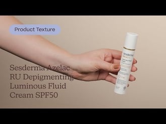 Sesderma Azelac RU Depigmenting Luminous Fluid Cream SPF50 Texture | Care to Beauty