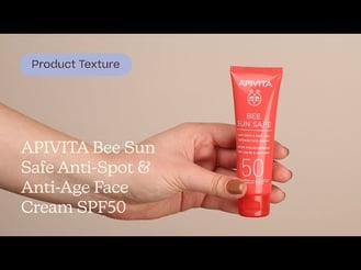 APIVITA Bee Sun Safe Anti-Spot & Anti-Age Face Cream SPF50 Texture | Care to Beauty