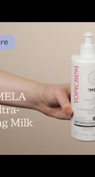 Topicrem MELA Unifying Ultra-Moisturizing Milk SPF15 Texture | Care to Beauty