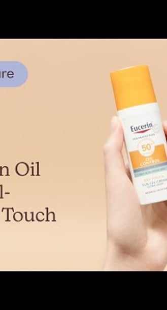 Eucerin Sun Oil Control Gel-Cream Dry Touch SPF50+ Texture | Care to Beauty